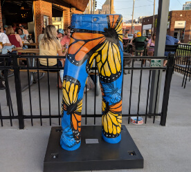 butterfly jeans statue