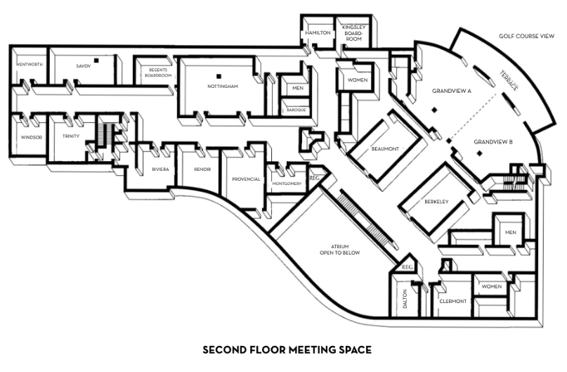 Second floor meeting space floor plans