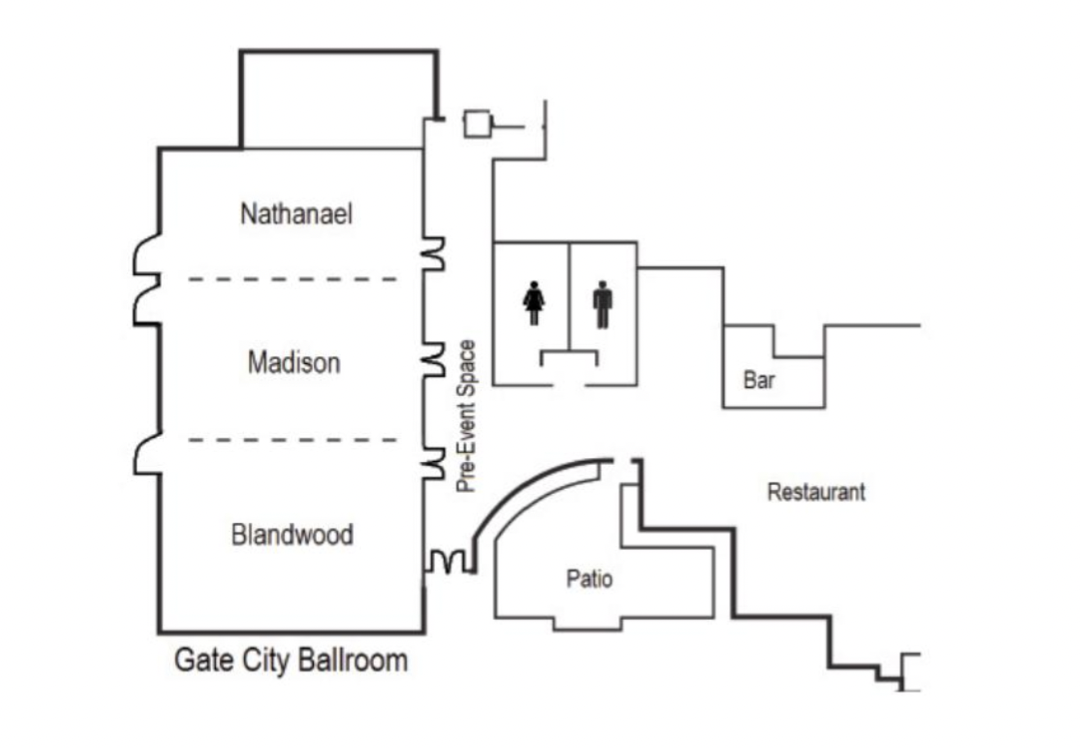 Gate City Ballroom floor plan
