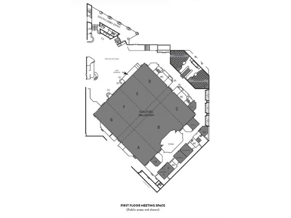 First Floor meeting space floor plan