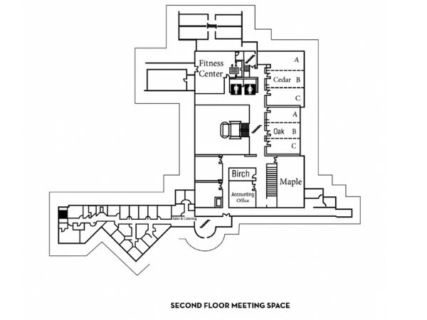 Second Floor Meeting Space Floor Plan