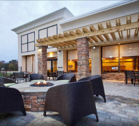 outdoor seating and fire pit