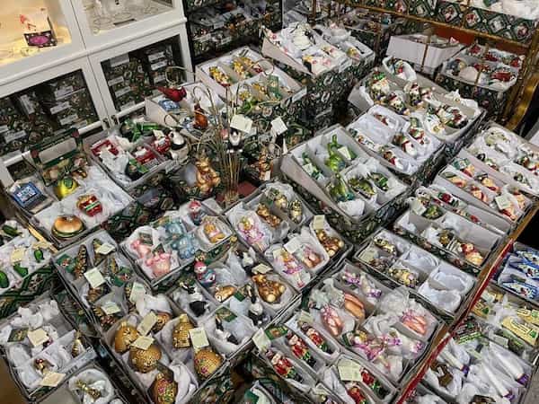 hundreds of ornaments