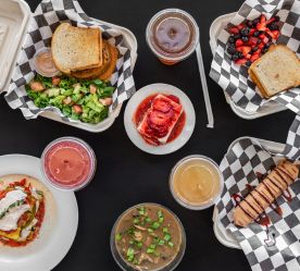 display of entree options
