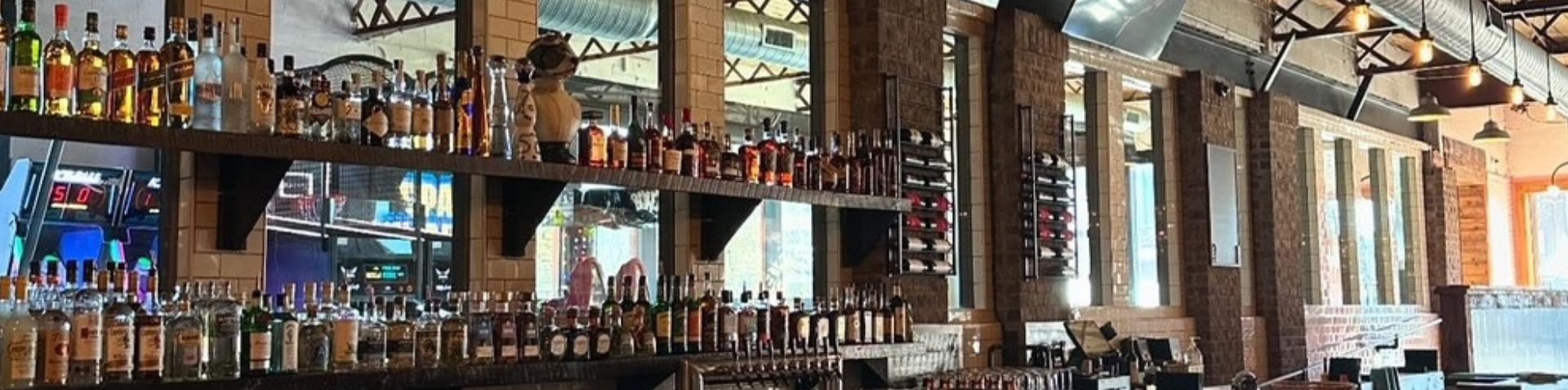 close-up of bar