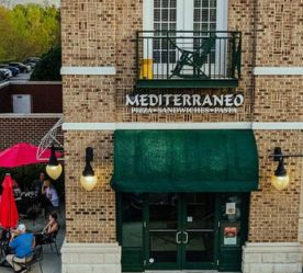 restaurant exterior and patio seating