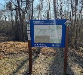 close-up of trail sign