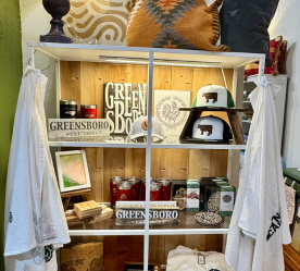 close-up of Greensboro decor