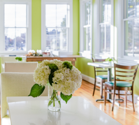 sunroom dining space