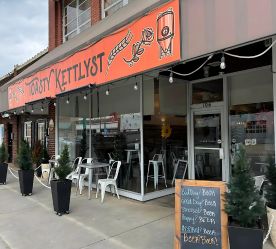 brewery exterior and patio seating