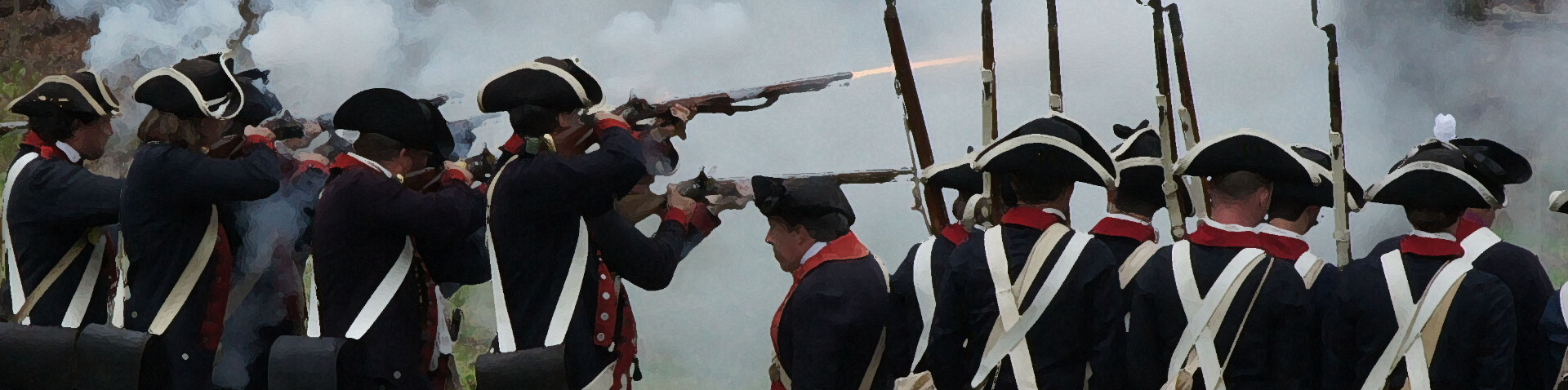 actor's shooting guns for the reenactment