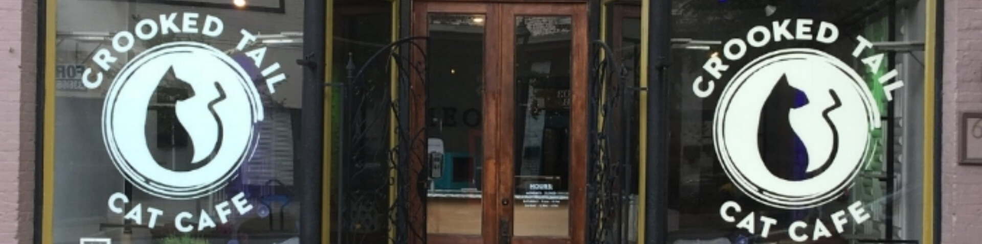 Cat café entrance
