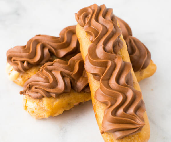pastries with chocolate frosting