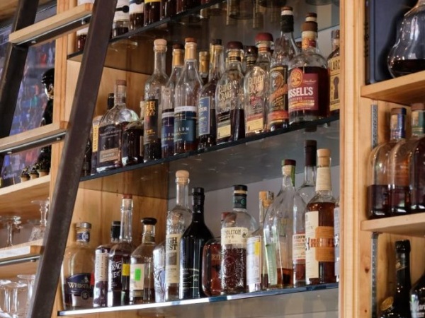 liquor shelves