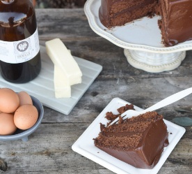 Chocolate cake, vanilla, eggs and butter