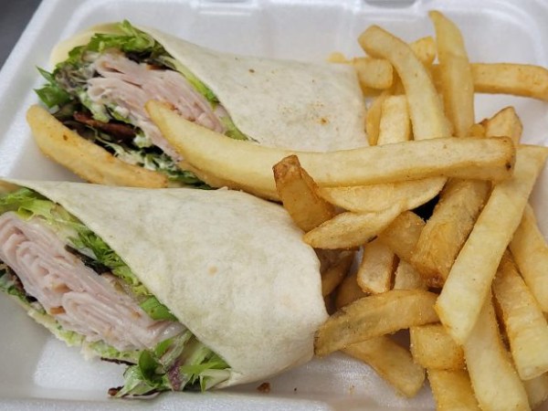 Wrap and fries