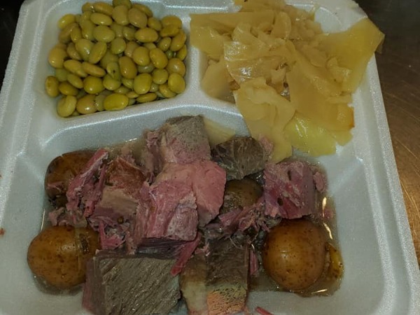 Corned beef and sides
