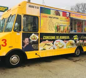 a side view of the food truck