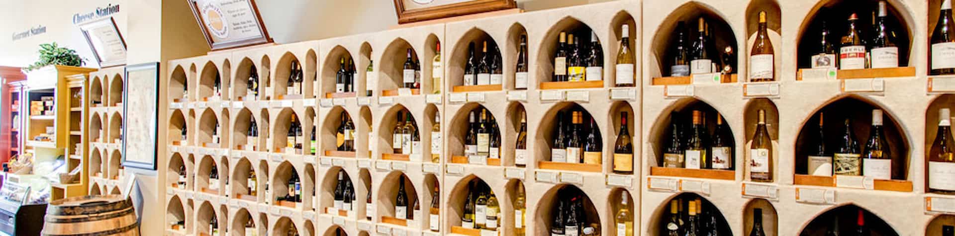 wall of wine inside